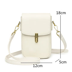Cowhide Leather Women's Mini Messenger Bag Phone Purse Small Shoulder Bag
