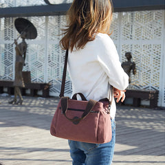 Casual Women's Canvas Shoulder Bag Multi-compartment Large Capacity