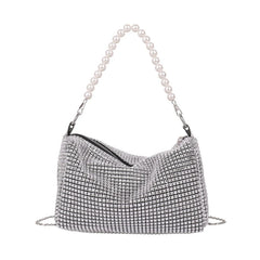 Beaded Crystal Diamonds Evening Clutch Bag
