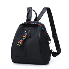 Ribbon Ladies Backpack Bear Cartoon Nylon Waterproof Casual Travel Knapsack