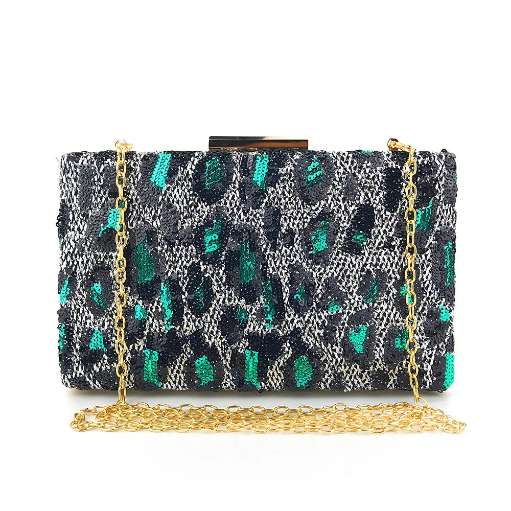 Sequins Evening Clutch Bags Bling Wallets Chain Shoulder Bags MN1693