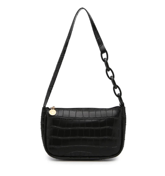 Crocodile Pattern Women Handbag Leather Shoulder Tote Purse