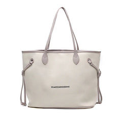 Casual Large-Capacity Canvas Tote Shoulder Handbag