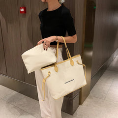 Casual Large-Capacity Canvas Tote Shoulder Handbag