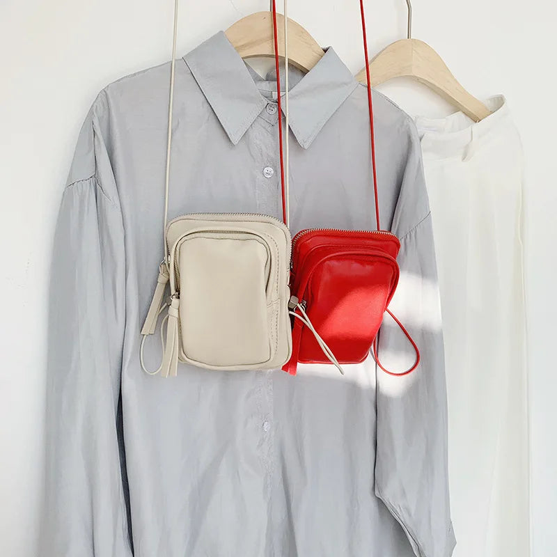 Soft Cloud Mobile Phone Bag Shoulder Handbag Retro Purse