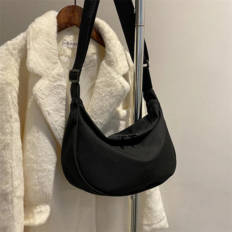 Women's Large Capacity Crossbody Bag Solid Shoulder Messenger Bag
