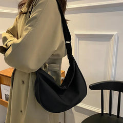 Women's Large Capacity Crossbody Bag Solid Shoulder Messenger Bag