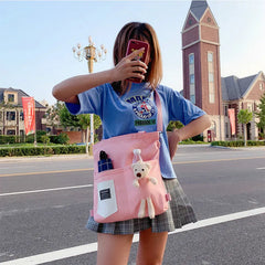 Japanese Literary Canvas Handbag