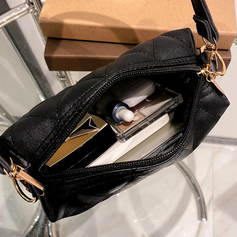 Embroidery Camera Crossbody Bag Women Shoulder Mobile Phone Bag