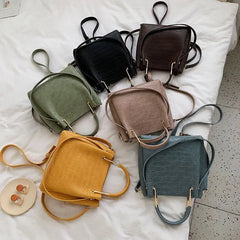 Stone Pattern PU Leather Bucket Bag Lady Handbag Totes