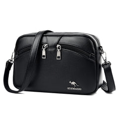 Small Green Leather Crossbody Bag for Women