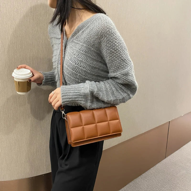 Weave PU Leather Crossbody Bag for Women