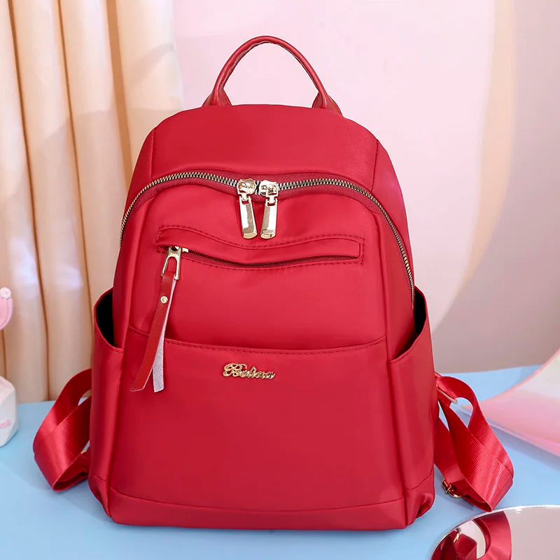 Nylon Oxford Backpack for Women Large Capacity Travel Ladies Bags