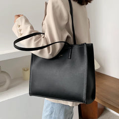 Solid Shoulder Bag Women Hand Bag Ladies PU Leather Tote