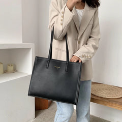 Solid Shoulder Bag Women Hand Bag Ladies PU Leather Women's Office Big Tote