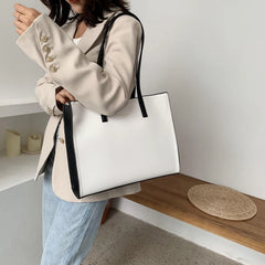 Solid Shoulder Bag Women Hand Bag Ladies PU Leather Women's Office Big Tote