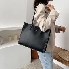 Solid Shoulder Bag Women Hand Bag Ladies PU Leather Women's Office Big Tote