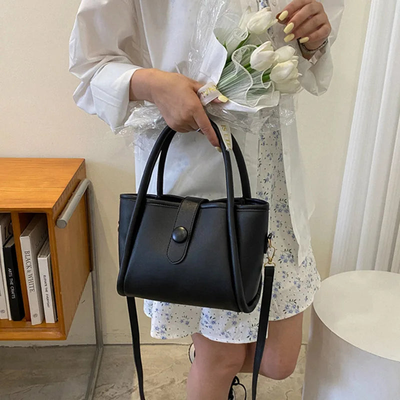 Solid Women Handbag Top-Handle Shoulder Bags Small Casual Messenger Bag