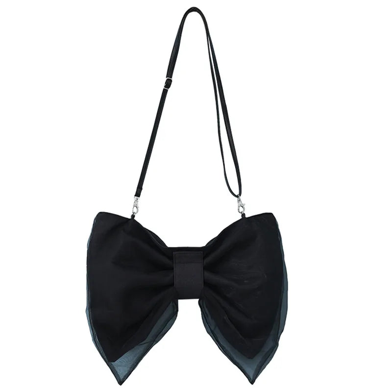 Spring Summer Japanese Bow Canvas Messenger Bag