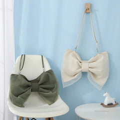 Spring Summer Japanese Bow Canvas Messenger Bag