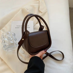 Spring Famous PU Leather Women's Underarm Handbag Short Handle