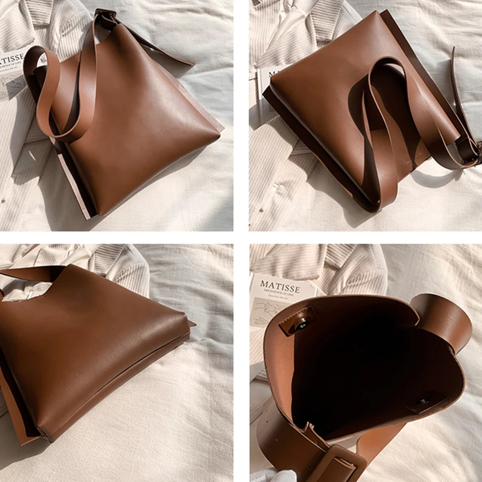 Spring Retro Women's Shoulder Bag Large Capacity Tote Handbag