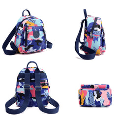Spring Flower Pattern Women's Backpack Small Anti Theft School Bag