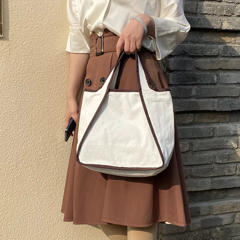 Japanese Canvas Armpit Bag Retro Women's Shoulder Bag