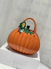 Pumpkin Shape PU Women Bag Portable Messenger Bag Handbags