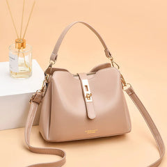 Women's Soft Leather Hand-held Shoulder Bag