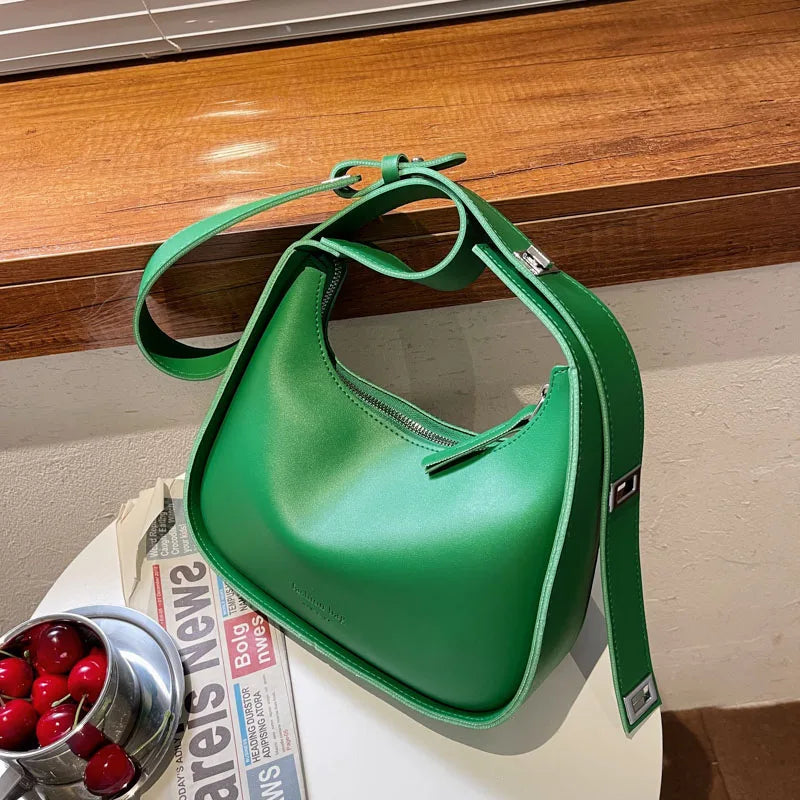 Spring Armpit Bag PU Leather Shoulder Crossbody Bags Lady Handbags