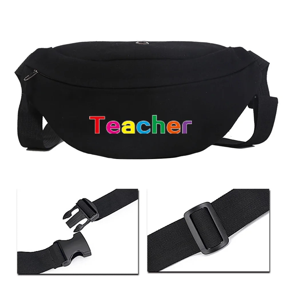 Cartoon Teacher Pattern Canvas Shoulder Bag