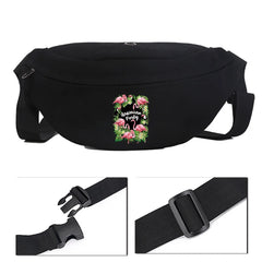 Flamingo Canvas Chest Bag Women's Shoulder Waist Messenger Bag