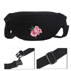 Flamingo Canvas Chest Bag Women's Shoulder Waist Messenger Bag