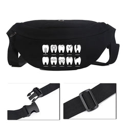 Cartoon Tooth Pattern Canvas Shoulder Bag