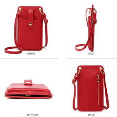 Women's Small Shoulder Bag PU Leather Mini Crossbody Purse Handbag
