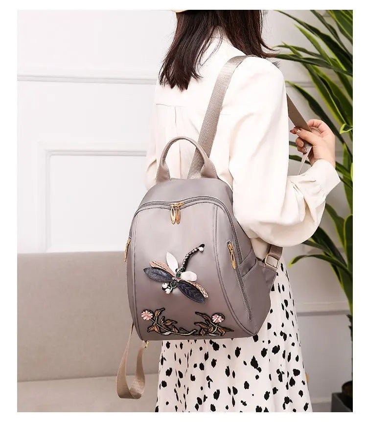 Summer Casual Oxford Women's Backpack High School Bag
