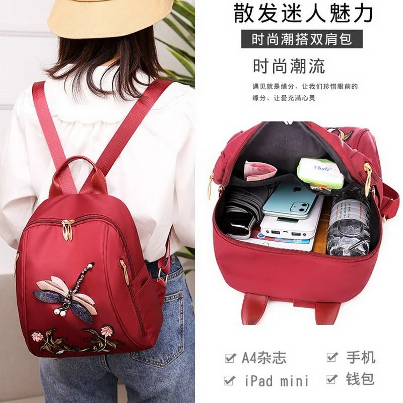 Summer Casual Oxford Women's Backpack High School Bag