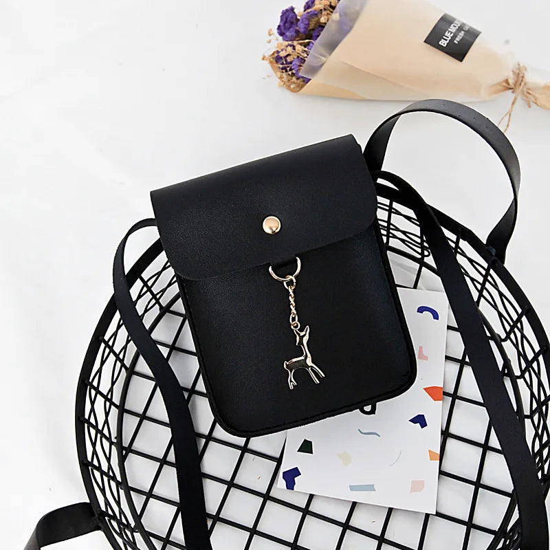 Summer Women's Mini Shoulder Bag Casual Shopping Key Wallet Vertical Deer Bag
