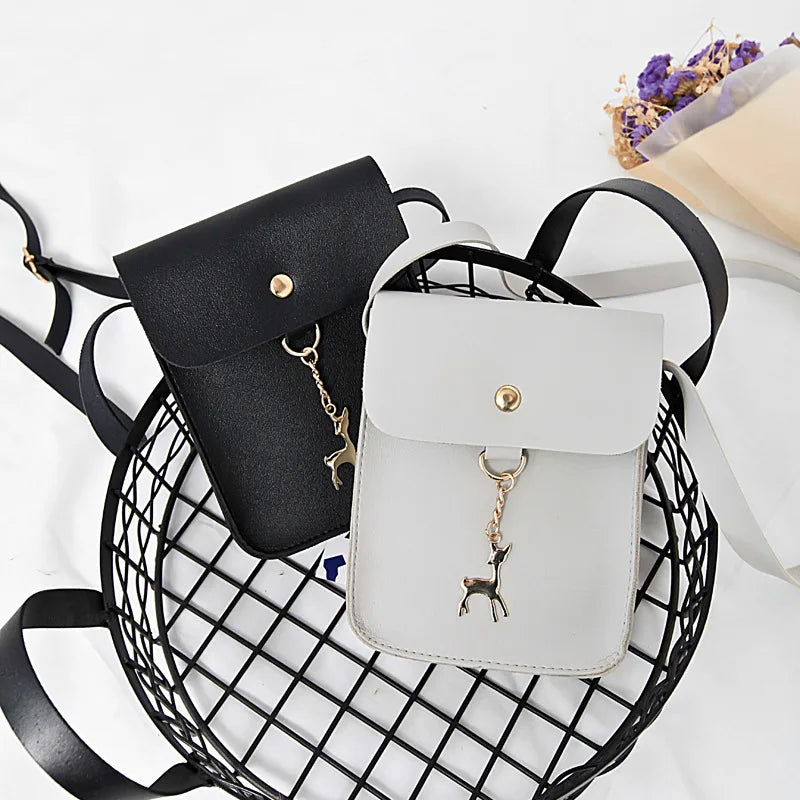 Summer Women's Mini Shoulder Bag Casual Shopping Key Wallet Vertical Deer Bag