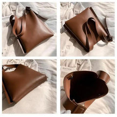 Summer Women's Shoulder Bag Large Capacity Soft PU Leather Rectangular Tote Bag