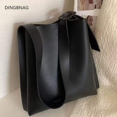 Summer Women's Shoulder Bag Large Capacity Soft PU Leather Rectangular Tote Bag