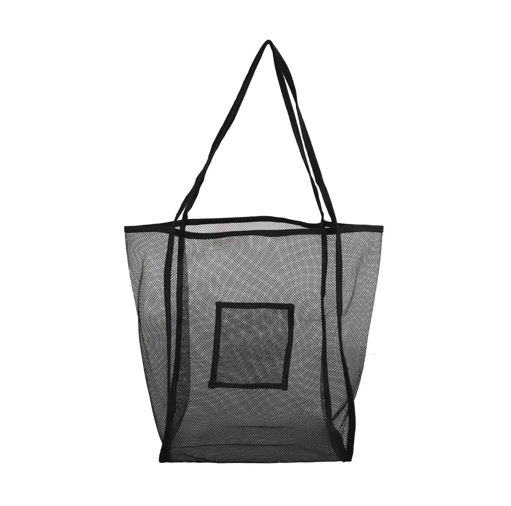 Summer Mesh Shopping Handbag Travel Clutch Multifunctional Bag