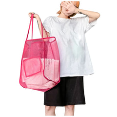 Summer Mesh Shopping Handbag Travel Clutch Multifunctional Bag
