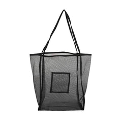 Summer Mesh Shopping Handbag Travel Clutch Multifunctional Bag