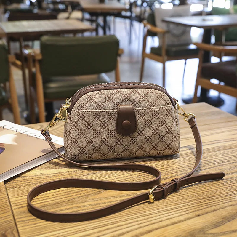 Summer Retro Printed Small Square Bag Female Shell Bag