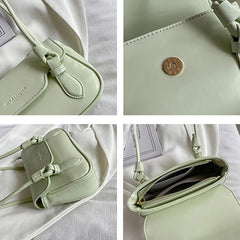 Summer Small Square Leather Crossbody Bag for Women