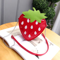Summer Fruit Chain Shoulder Messenger Bag, Orange Watermelon Strawberry Bag