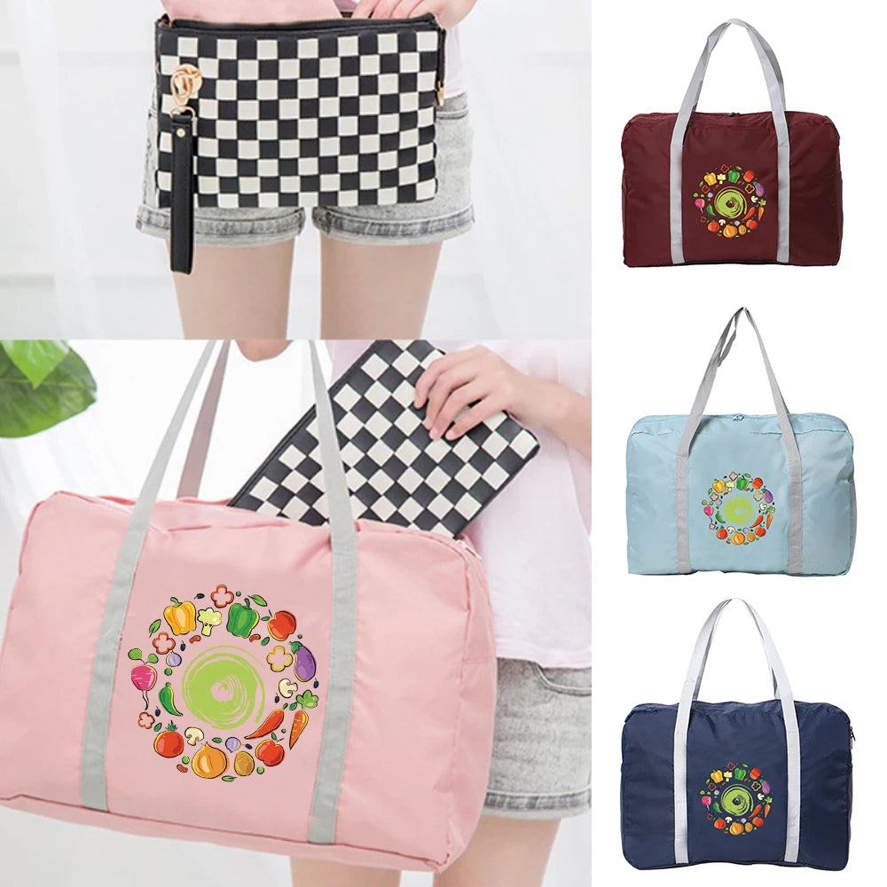 Summer Women's Single Shoulder Luggage Bag Foldable Travel Bag