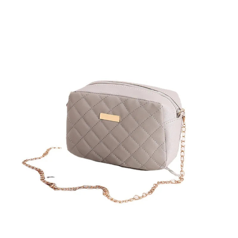 Small Messenger Bag Lingge Embroidery Crossbody Bag